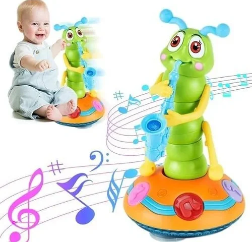 Children S Electric Caterpillar Saxophone Toys Dancing Saxophone Caterpillar Led