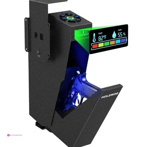 Holewor Gun Safe Biometric Pistol Safe Fingerprint Quick Access Drop