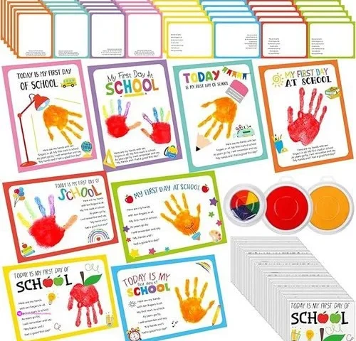 Beeveer 48 Set Back To School Handprint Craft For Kids