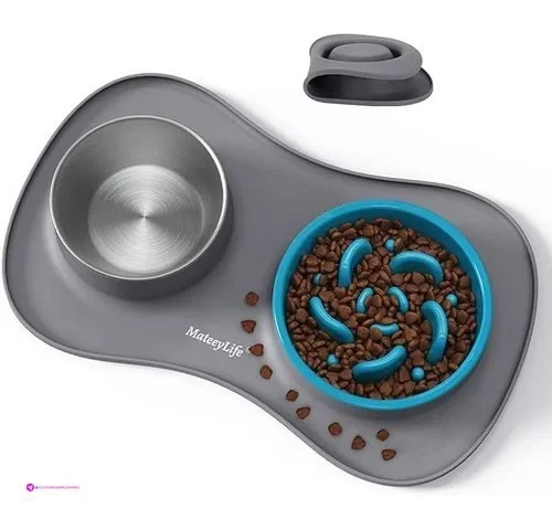 Mateeylife Dog Food Bowl Set 3 In 1 Dog Bowls