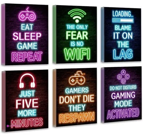 Drsoum Video Gamer Room Decor For Boys Framed Gaming Wall