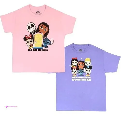 Disney Doorables Mickey Minnie Lilo And Stitch Girls Graphic Tees