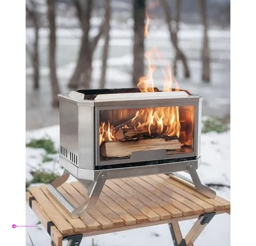 Grilife Portable Smokeless Fire Pit With Grill Heavy Duty Stainless