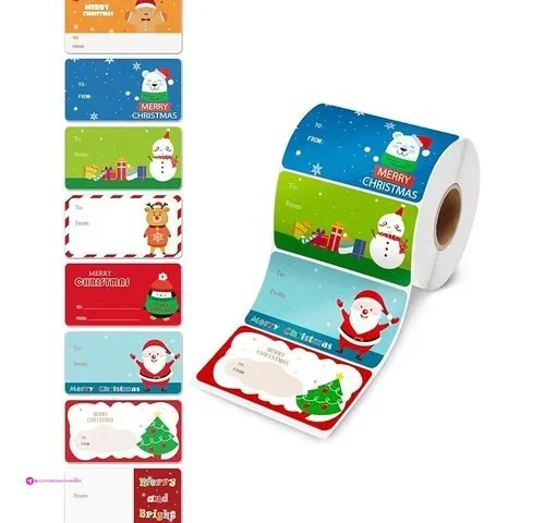 Oomloid 500 Pcs Christmas Gift Tags Stickers For Christmas Presents