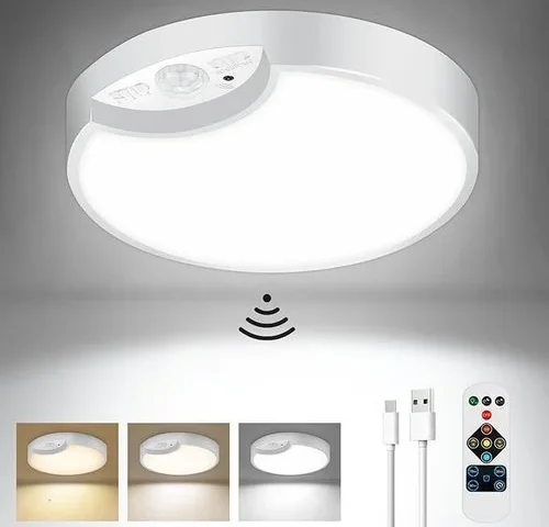 Rechargeable Motion Sensor Ceiling Lights Battery Operated Closet Light With