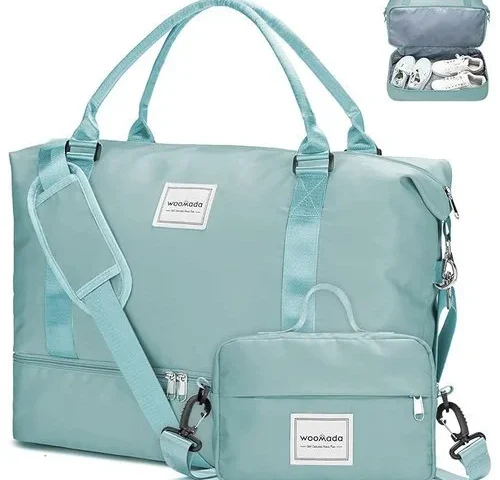 Woomada Weekender Overnight Bag For Women Shoulder Travel Duffel With