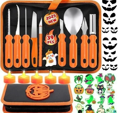 Pumpkin Carving Kit 39 Pcs Stainless Steel Pumpkin Carving Tools