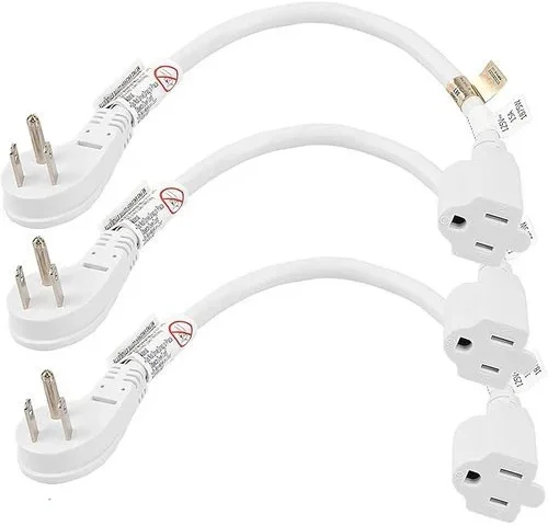 Extensionpro 1ft Flat Plug Heavy Duty Extension Cord 1875w 15a