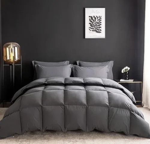 Wenersi Feather Down Comforter Cal King Size Hotel Style Bedding
