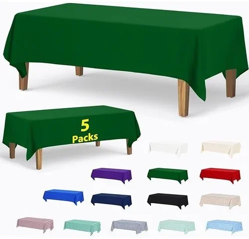 Abccanopy 5 Pack Rectangle Polyester Tablecloth 70 X 120 Inch
