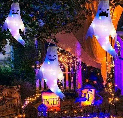 Erock 3 Pcs Halloween Outdoor Spooky Hanging Decorations Halloween Spooky