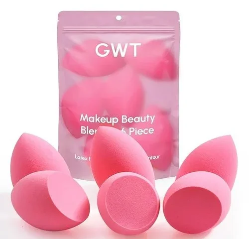 Gwt Makeup Sponge Set 6 Pcs Latex-free Beauty Blender Sponges