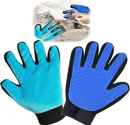 Vczone 2 In 1 Cat Grooming Glove Double-sided Use Pet
