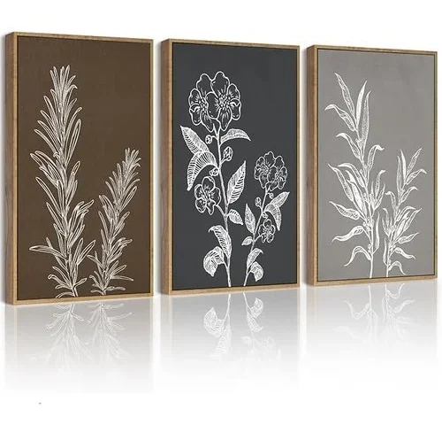 Drsoum Vintage Flower Wall Art Retro Floral Wall Hanging Decor