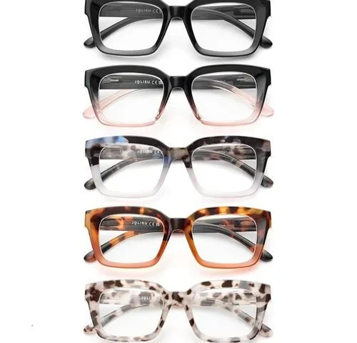 Jolisu 5 Pack Reading Glasses For Women Blue Light Blocking