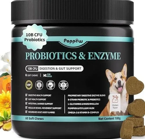 Poppaw Probiotics For Dogs Digestive Enzymes For Gut Health Support