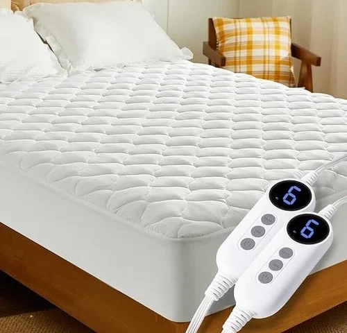 Hyleory Heated Mattress Pad Queen Size Dual Control Fast Heating