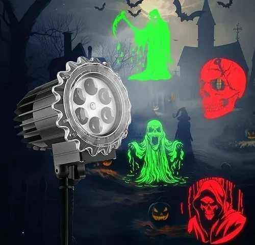 Halloween Projector Lights Outdoor Indoor – 3d Dynamic Red Green