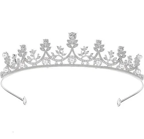 Wedding Tiaras Crowns For Women Cubic Zirconia Gold Tiaras Bride