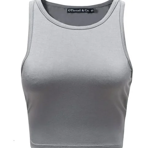 Othread Co Women S Basic Crop Tops Stretchy Casual Crew