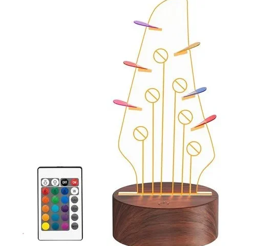 Light Up Guitar Pick Holder 16-color Rgb Luminous Pick Storage