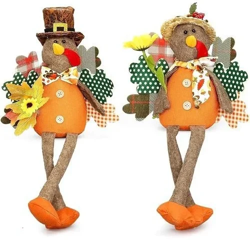 Thanksgiving Decorations Indoor – Stuffed Turkey Animal Plush Doll Kit