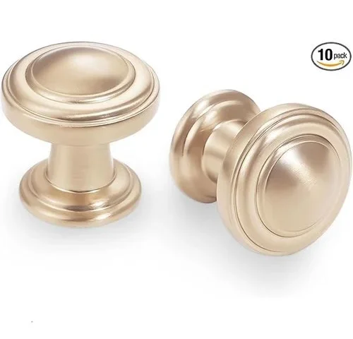 Bukobyhe 10 Pack Kitchen Cabinet Handles Champagne Bronze Cabinet Zinc