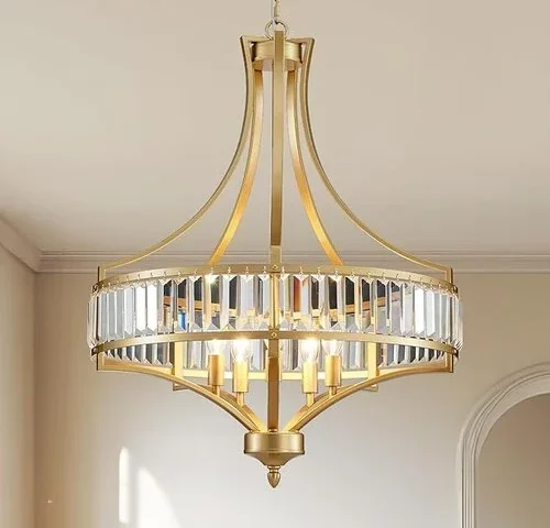 Peskoe Gold Chandeliers For Dining Room 21 7 Inch Modern