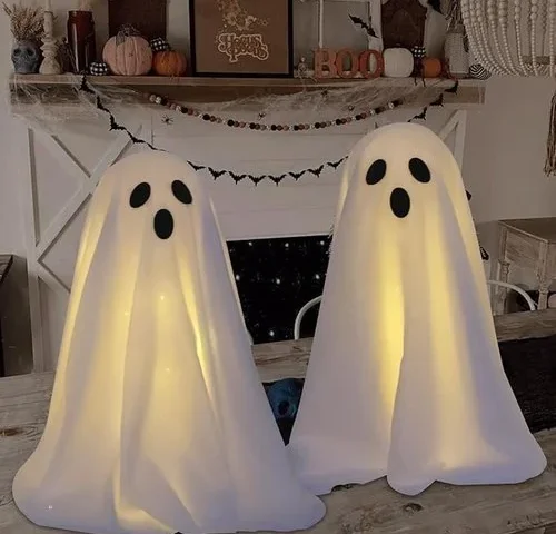 Dazonge 2 Packs Halloween Decorations Spooky Ghost Decor With String