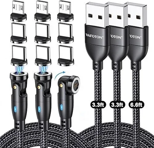Vafoton Usb Magnetic Charging Cable 3-pack 3 3 3 3