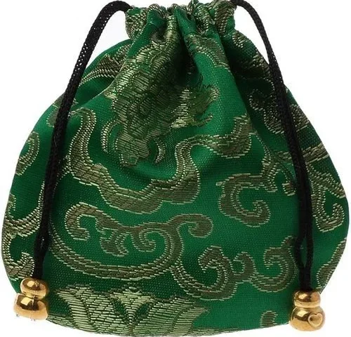 Yjcnelcr Chinese Embroidery Bag Jewelry Pouch Silk Drawstring Bags For