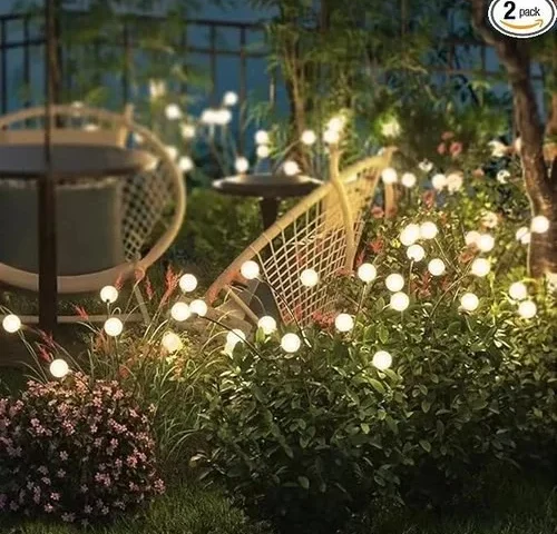 Xbllcyiv Solar Garden Lights New Upgraded Solar Swaying Light Solar