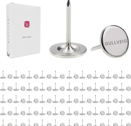 Gullveig Silver Push Pins – 100 Piece Set In Elegant