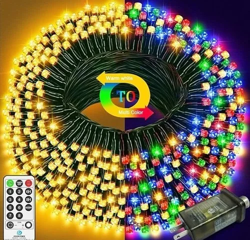 Christmas Lights Warm White To Multicolor 328 Ft 720 Led