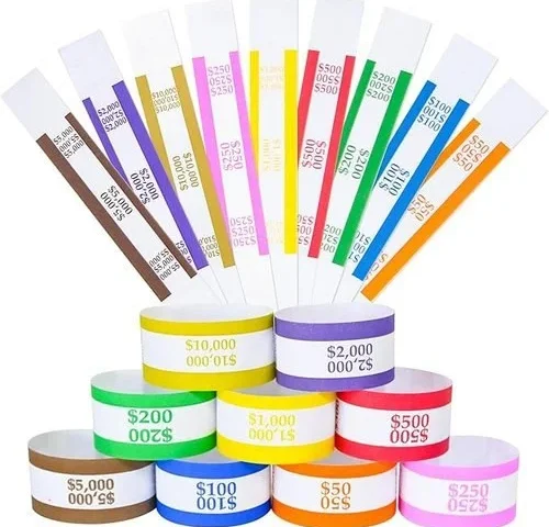 Currency Straps 450 Assorted Bill Wrappers Money Bands To Organize