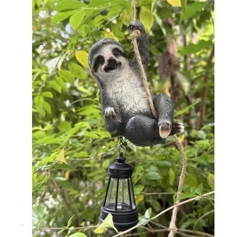 Sloth Garden Decor Cute Wild Animal Outdoor Sculpture Resin Climbing