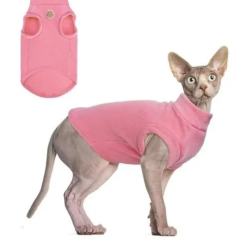 Beautyzoo Cat Fleece Vest Sweater Winter Jacket For Small Medium