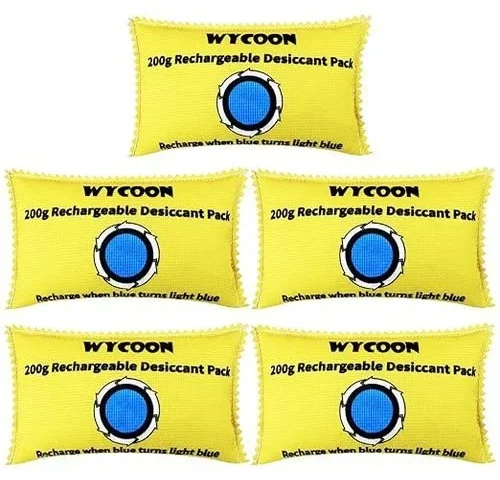 200g Rechargeable Desiccant Pack Of 5 Moisture Absorbers Bag Desiccant