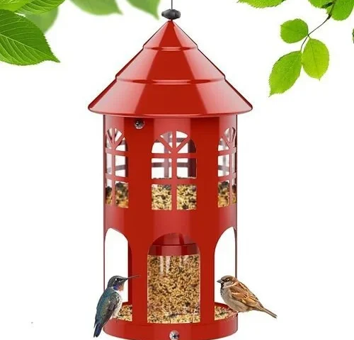 Bird Feeders For Outdoors Hanging Metal Wild Bird Feeder For