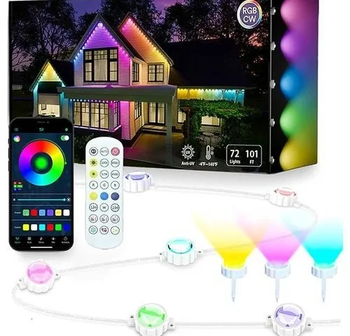 Upgrad Permanent Outdoor Lights Landscape Path Lights 101ft 72l App