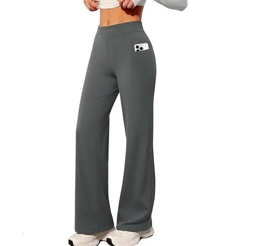 Wide Leg Yoga Pants Women High Waisted Loose Stretch Lounge