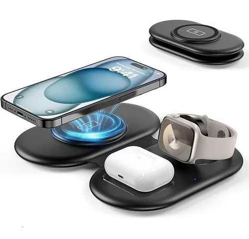 Wireless Charger For Apple Devices Foldable Fast Charging Station For