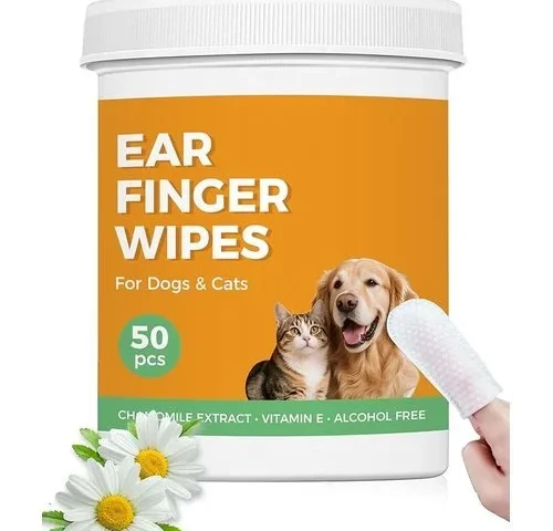 Whcasyo Ear Cleaner Finger Wipes Pet Wipes For Dogs Cats