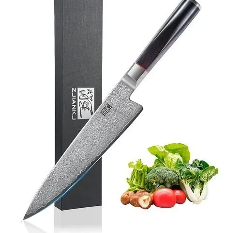 Zjiankj Kitchen Knife 8 Inch 67-layer Damascus Steel Chef Knife