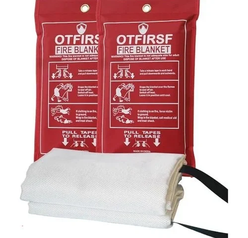 Otfirsf Emergency Fire Blanket For Home And Kitchen- White-a 2pack39