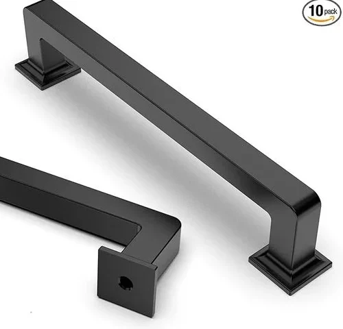 Asidrama 10 Pack 5 Inch 128mm Matte Black Kitchen Cabinet