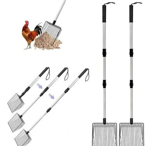 Wailadi 2pack Chicken Poop Scooper 3 In 1 Extendable Chicken