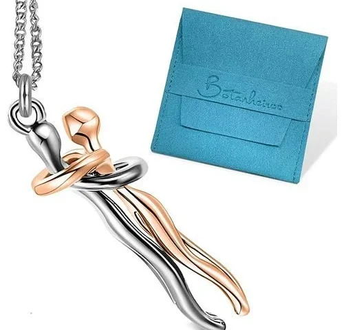 Licetauig Couple Hug Necklace Gift For Boyfriend And Girlfriend Soulmate
