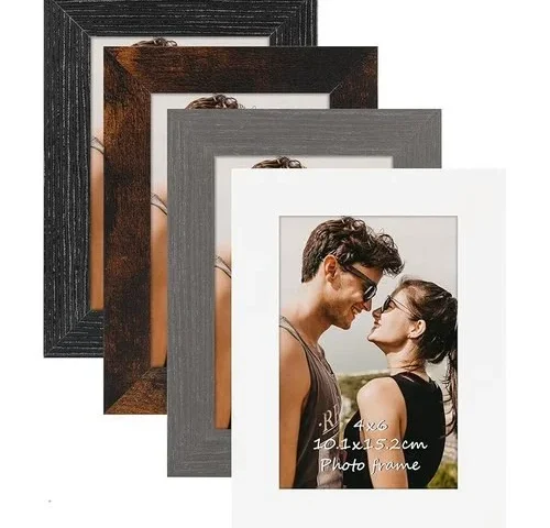 Qutrey 4×6 Picture Frame Set Of 4 Multi Color Rustic
