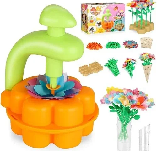 Qlanggo Fabric Bouquet Flower Toys Diy Craft Kits Toys For